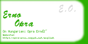 erno opra business card